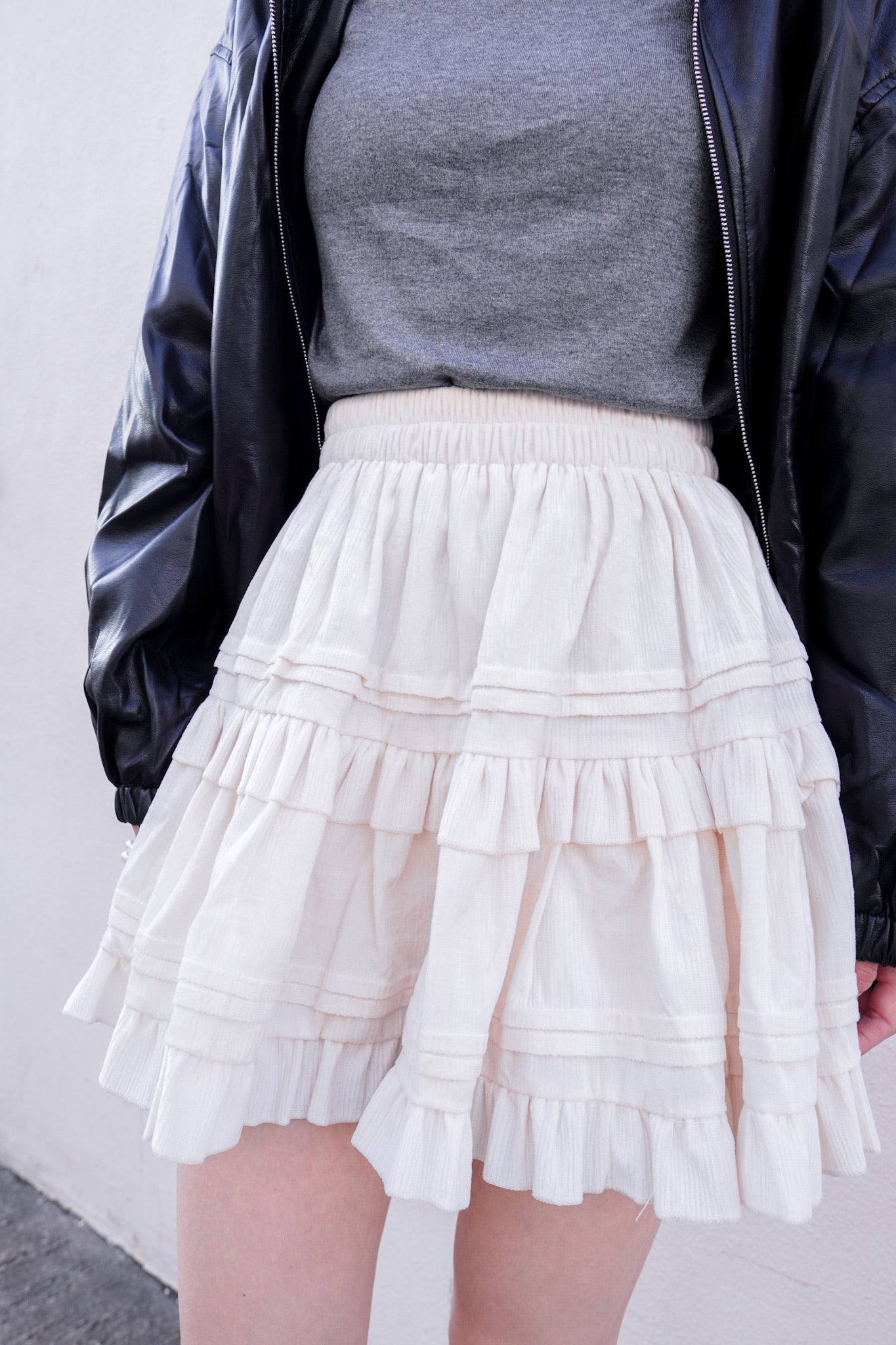 <現貨> 秋冬專屬♡ 絲絨蛋糕短裙 | 兩色入