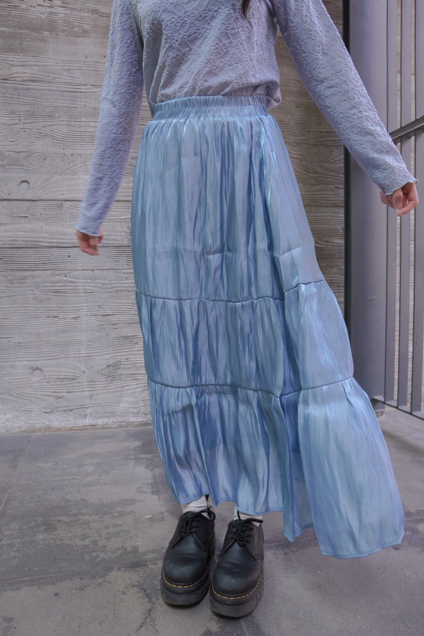 <現貨> 棉花糖BlingBling拼接半身長裙