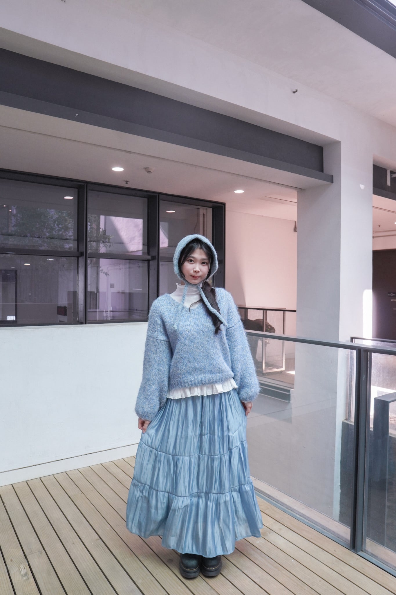 <現貨> 棉花糖BlingBling拼接半身長裙