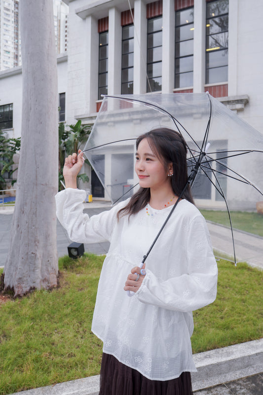 <現貨> 獨家款 泰國人手製作! 格紋小花卉泡泡袖上衣｜兩色入