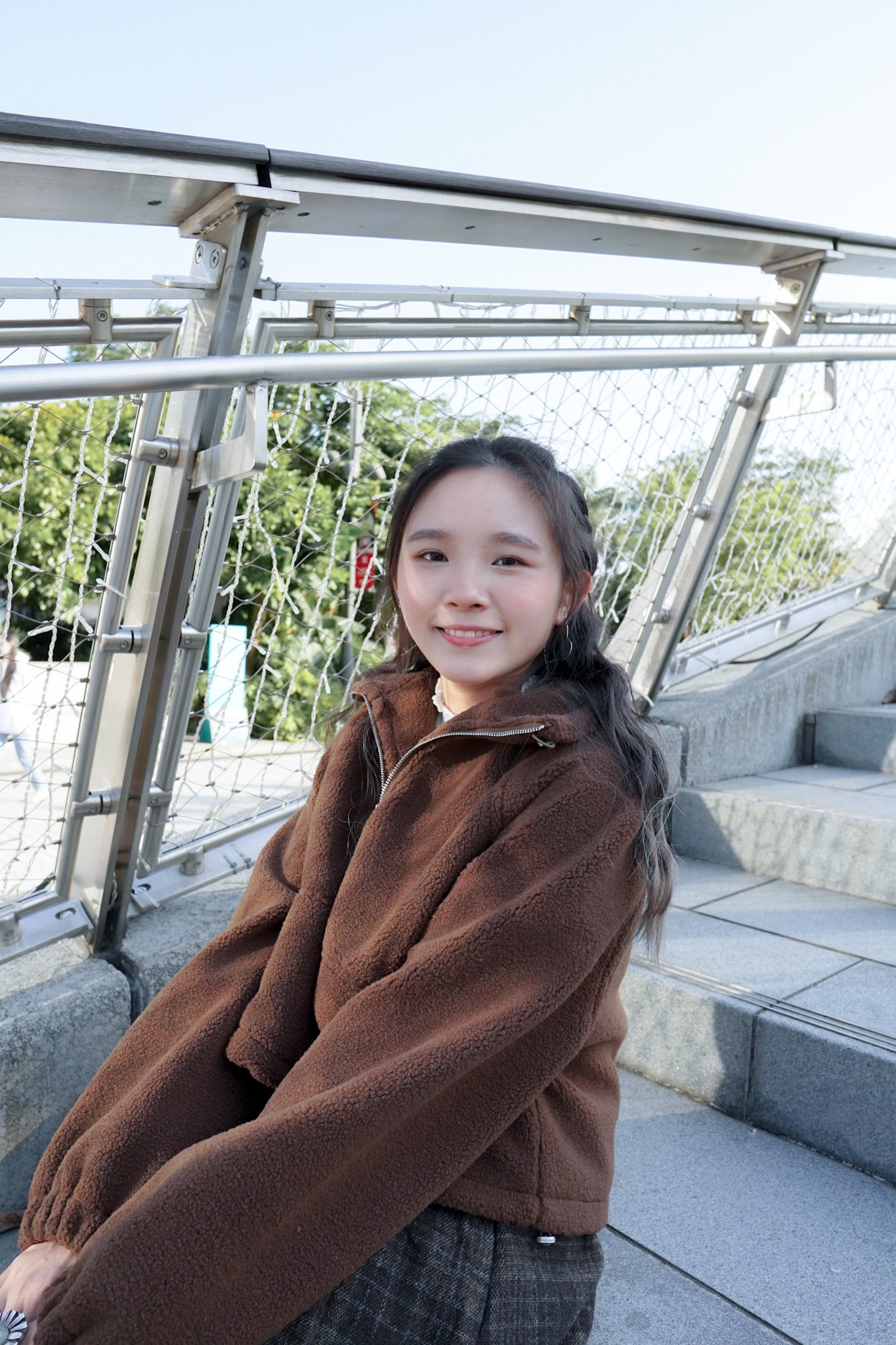 <現貨> 自家製 毛茸茸Teddy Bear高領抽繩開胸外套