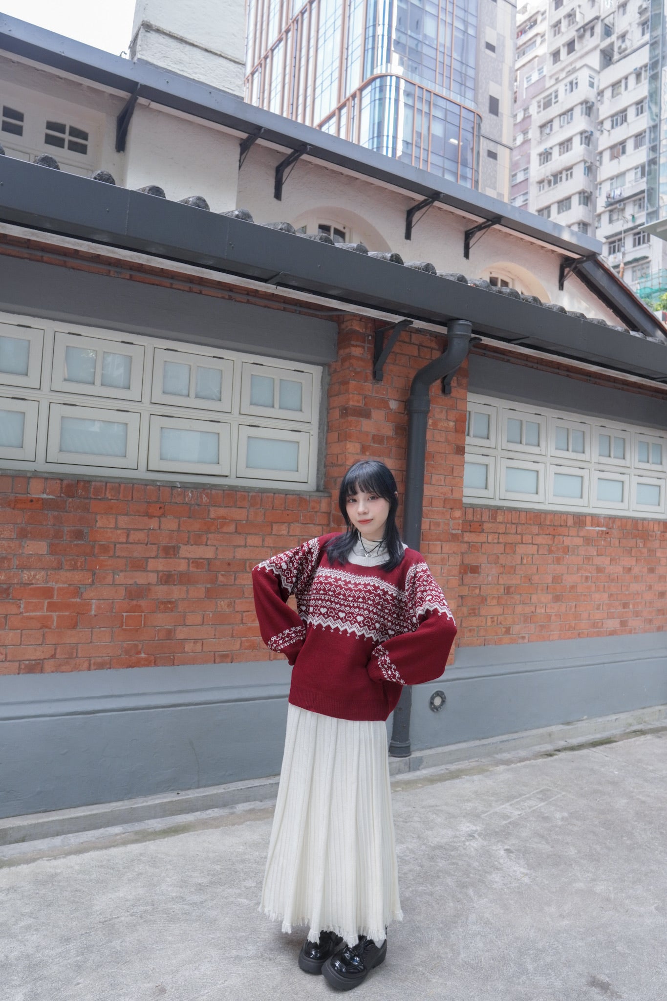 <預訂> 自家製 流蘇針織半身長裙｜兩色入