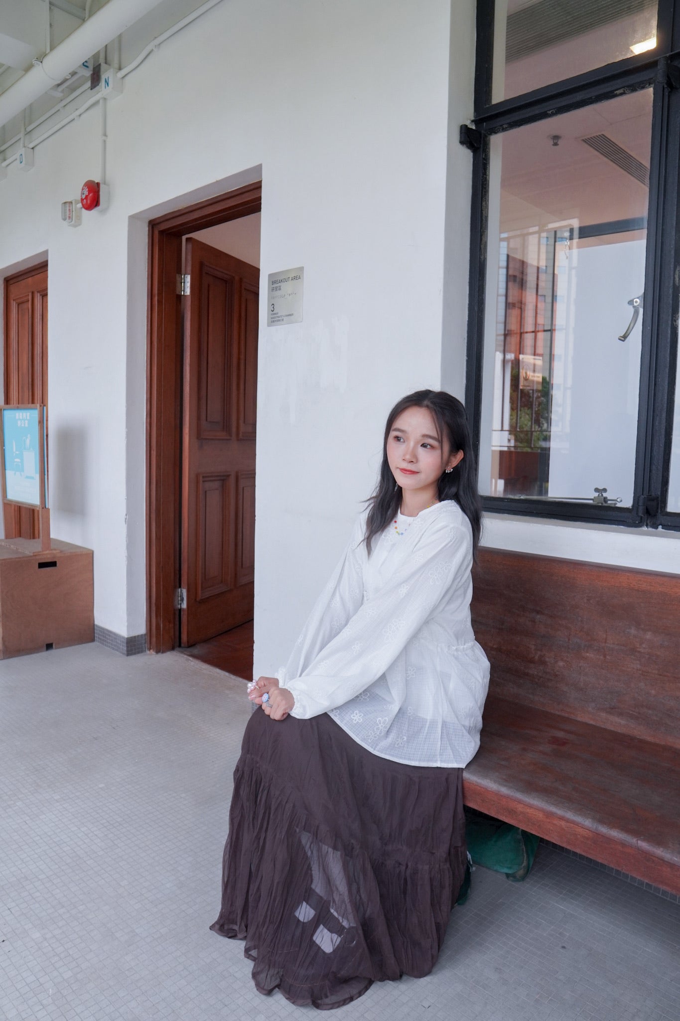 <現貨> 自家製 飄逸感大讚！復古兩層紗質皺褶秋冬A字長裙