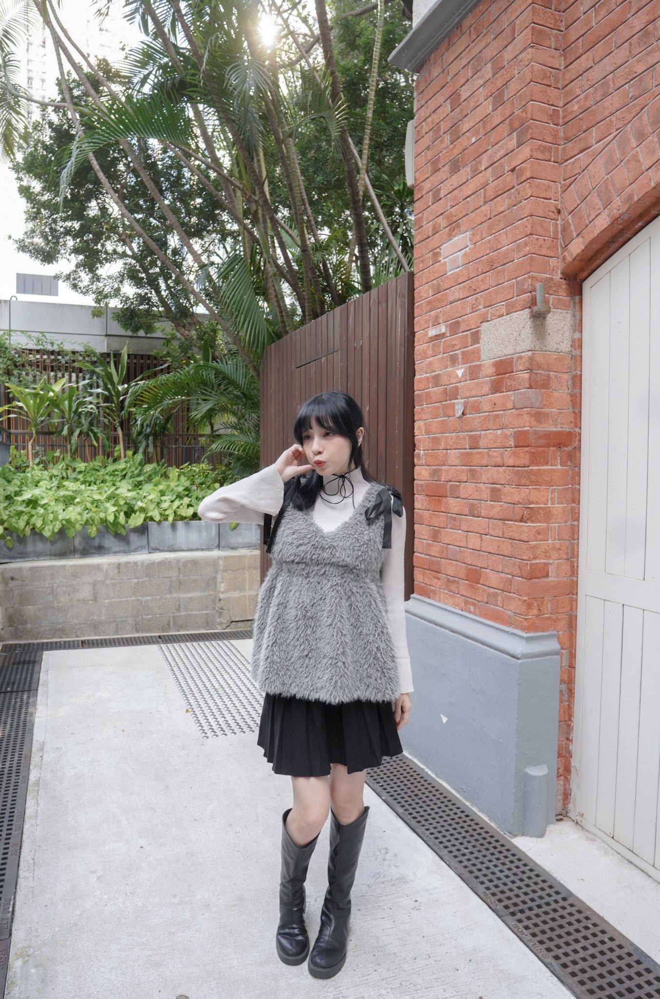 <現貨> 高領喇叭袖羅紋針織上衣｜四色入