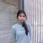 <現貨> 小眾提花ruffle邊高領打底上衣｜兩色入