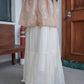 <現貨> 自家製 飄逸感大讚！復古兩層紗質皺褶秋冬A字長裙