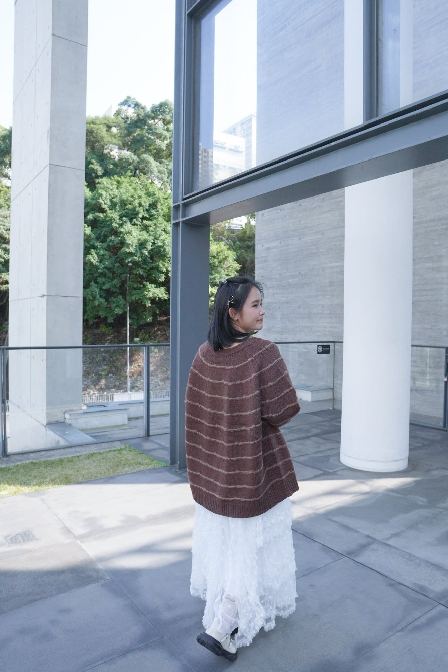 <預訂> 自家製 不規則蕾絲拼接蛋糕半身長裙