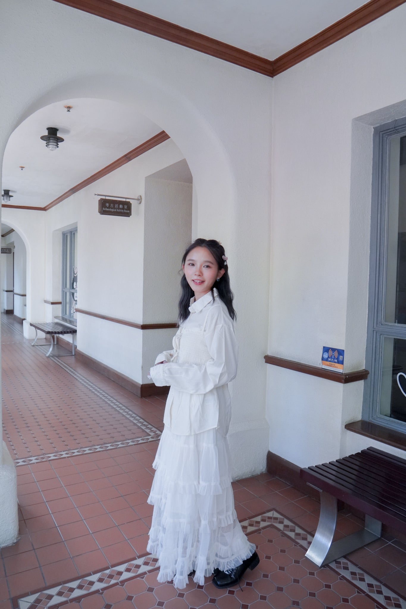 <現貨> 皺皺吊帶背心+長袖裇衫兩件套