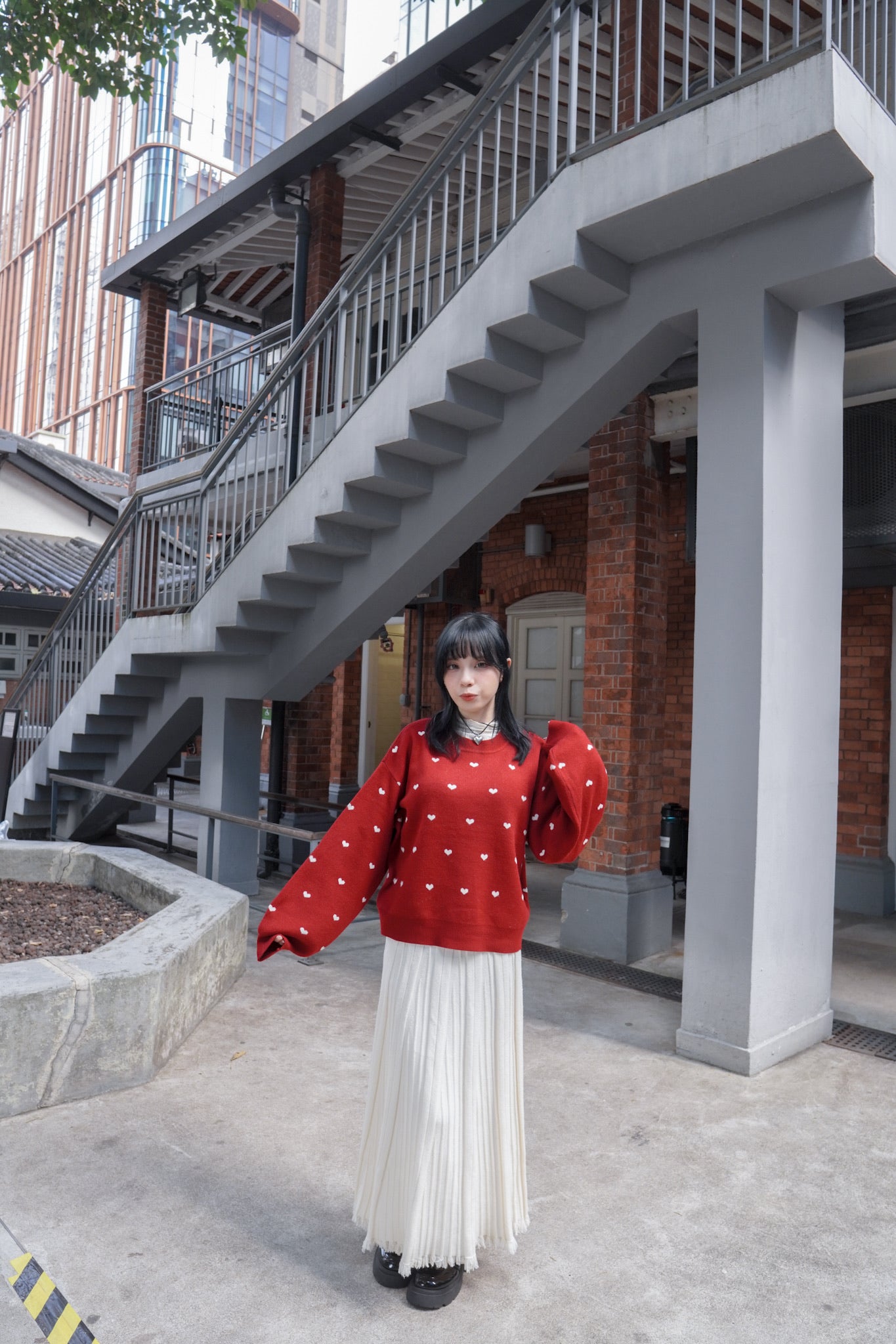 <預訂> 自家製 褶皺透明Ruffle邊立體花花高領內搭打底上衣｜兩色入