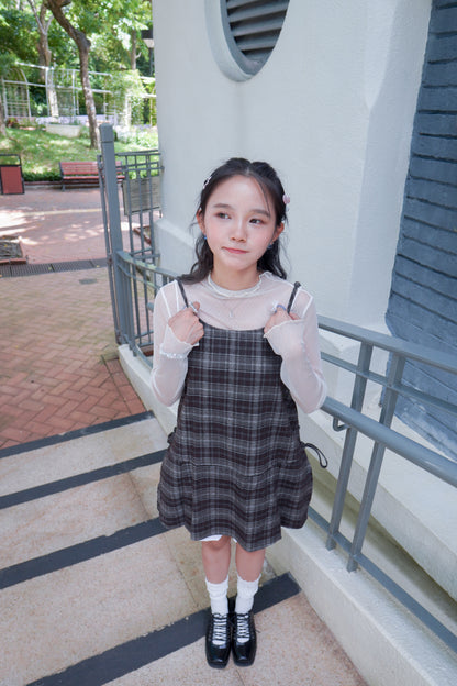 <現貨> 四季也OK！圓點薄紗蕾絲長袖打底內搭｜四色入