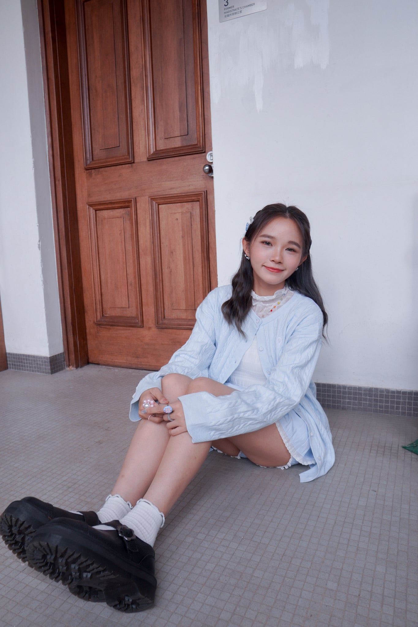 <現貨> 自家製 衣櫃必備！褶皺透明Ruffle邊高領內搭打底上衣