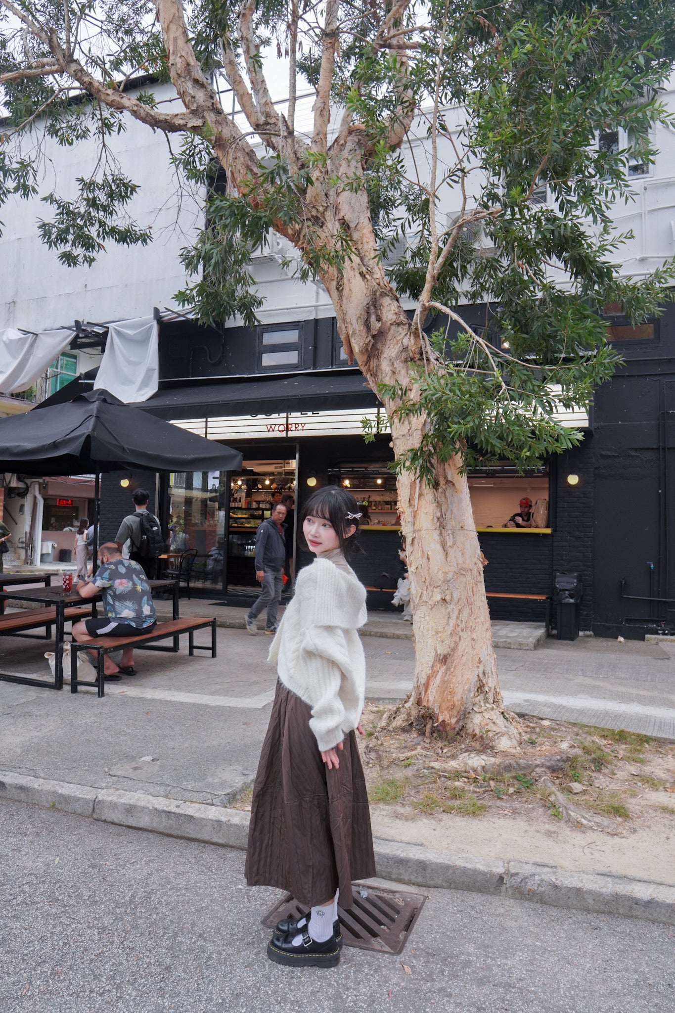 <現貨> 自家製 秋冬專屬! 肌理感口袋半身長裙｜兩色入