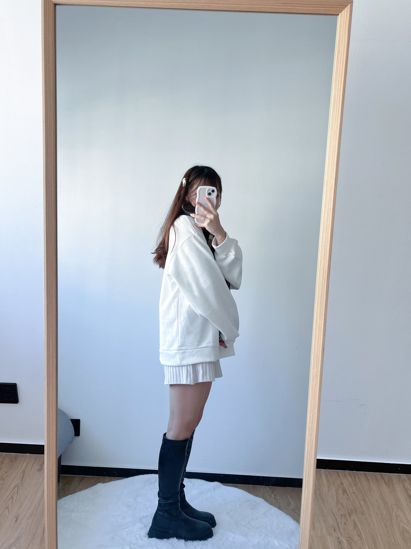 <預訂> 暖笠笠可愛小貓圖案拉絨毛衛衣｜兩色入