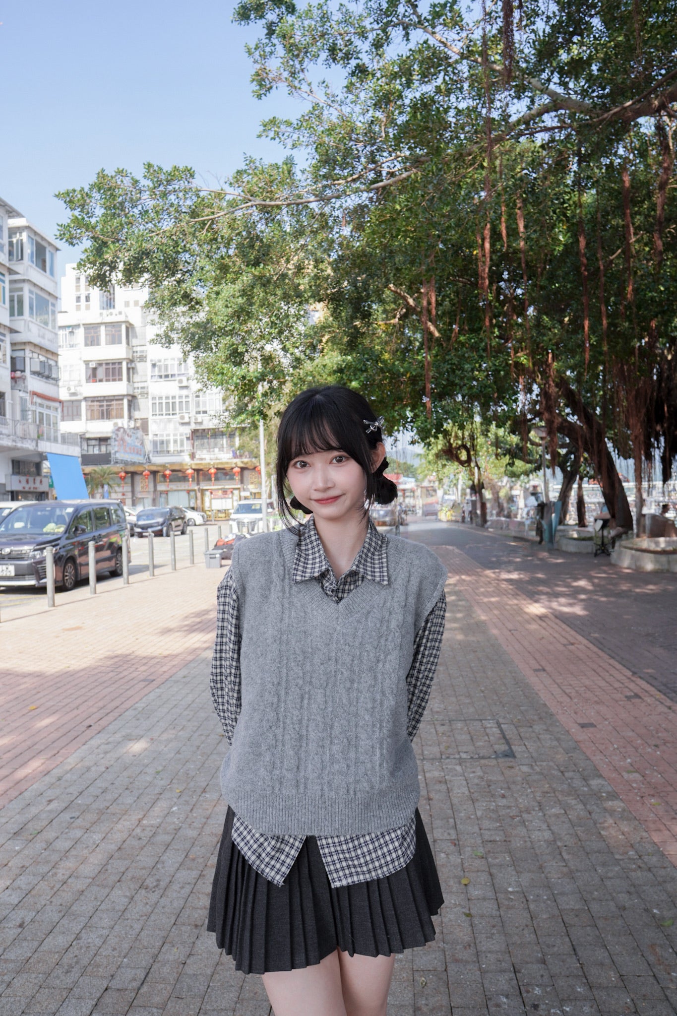 <現貨> v領麻花針織馬甲背心｜兩色入