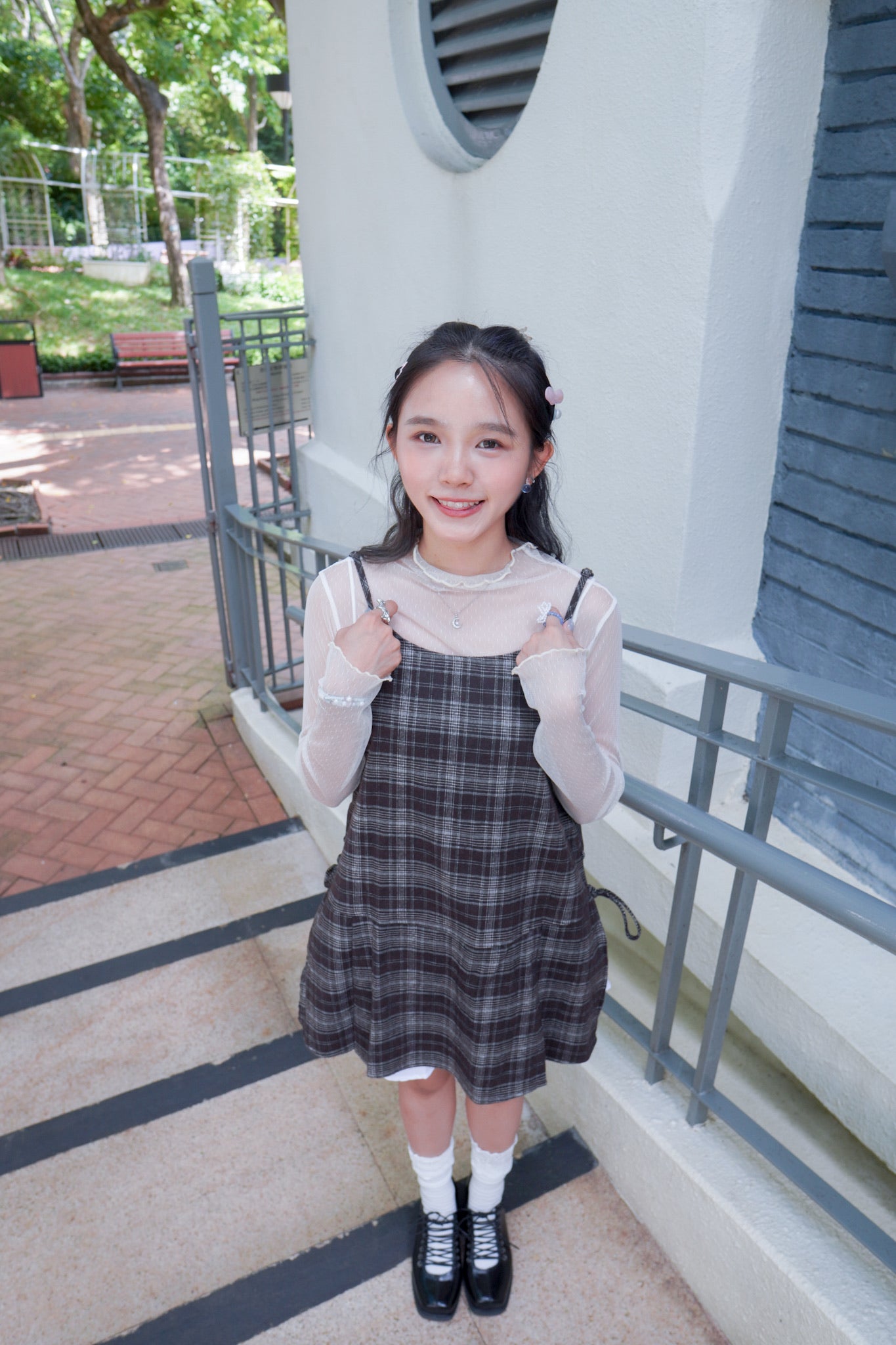 <現貨> 自家製 高腰荷葉邊三層蛋糕短裙