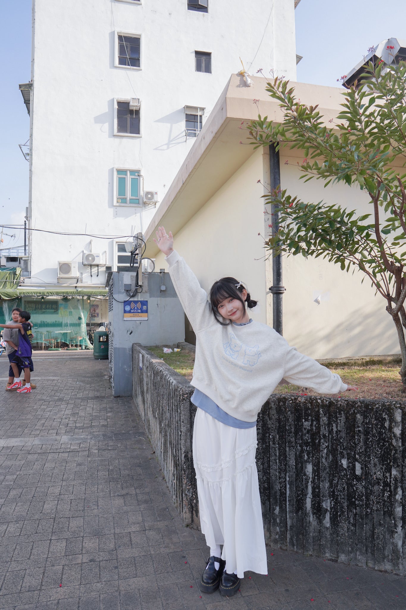 <現貨> 小狗刺繡LOGO長袖衛衣 | 兩色入