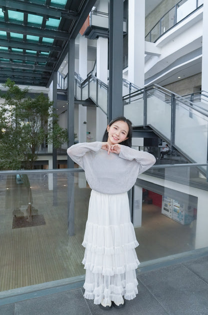 <預訂> 自家製 針織上衣+羊毛吊帶假兩件套｜兩色入