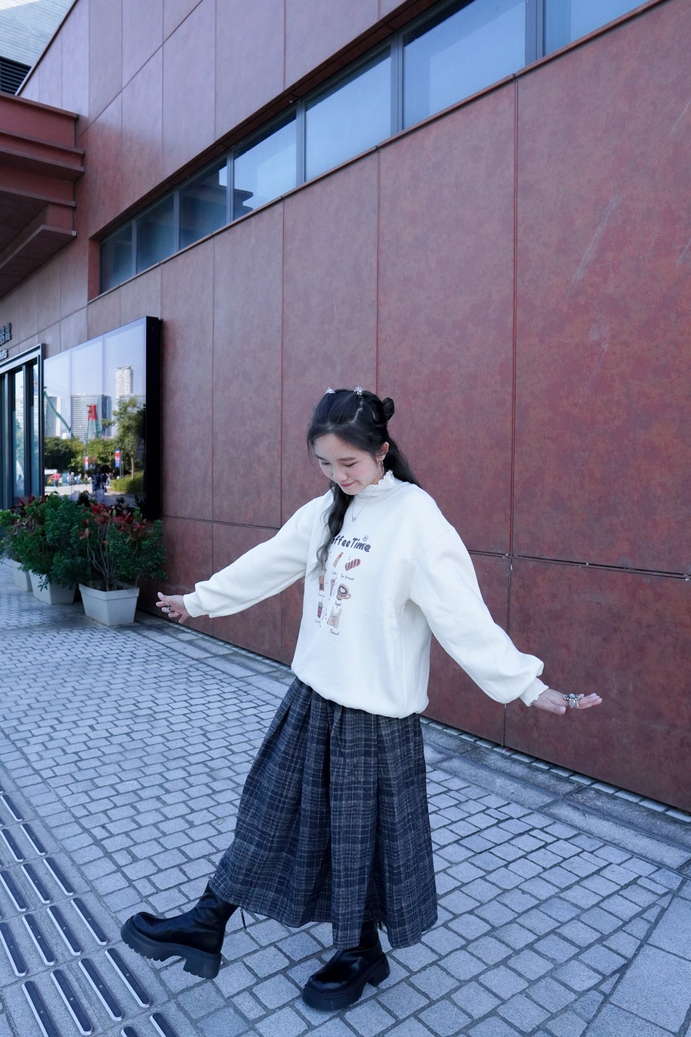 <現貨> 冬日感滿滿！韓系Coffee Shop長袖衛衣｜兩色入