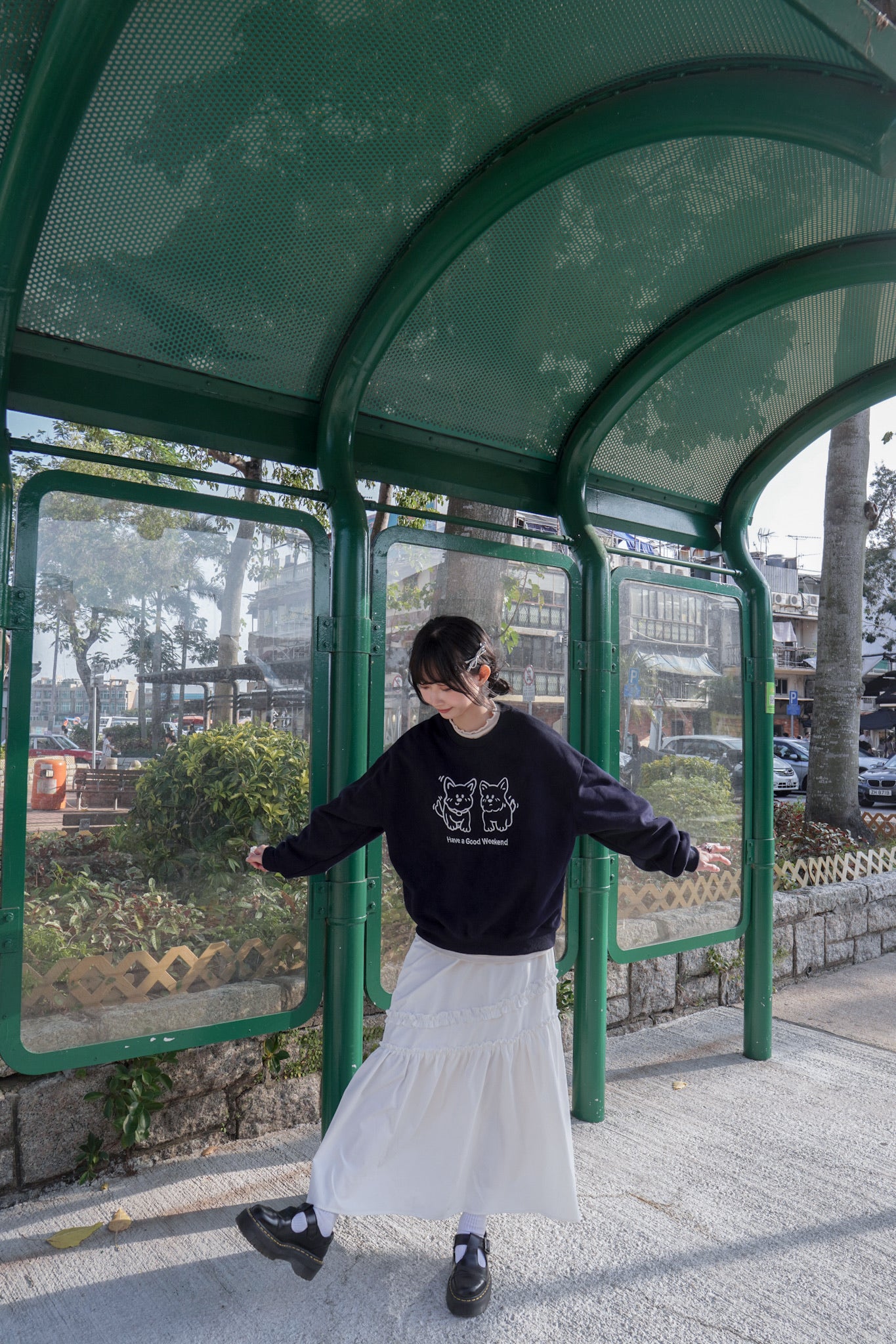 <現貨> 小狗刺繡LOGO長袖衛衣 | 兩色入