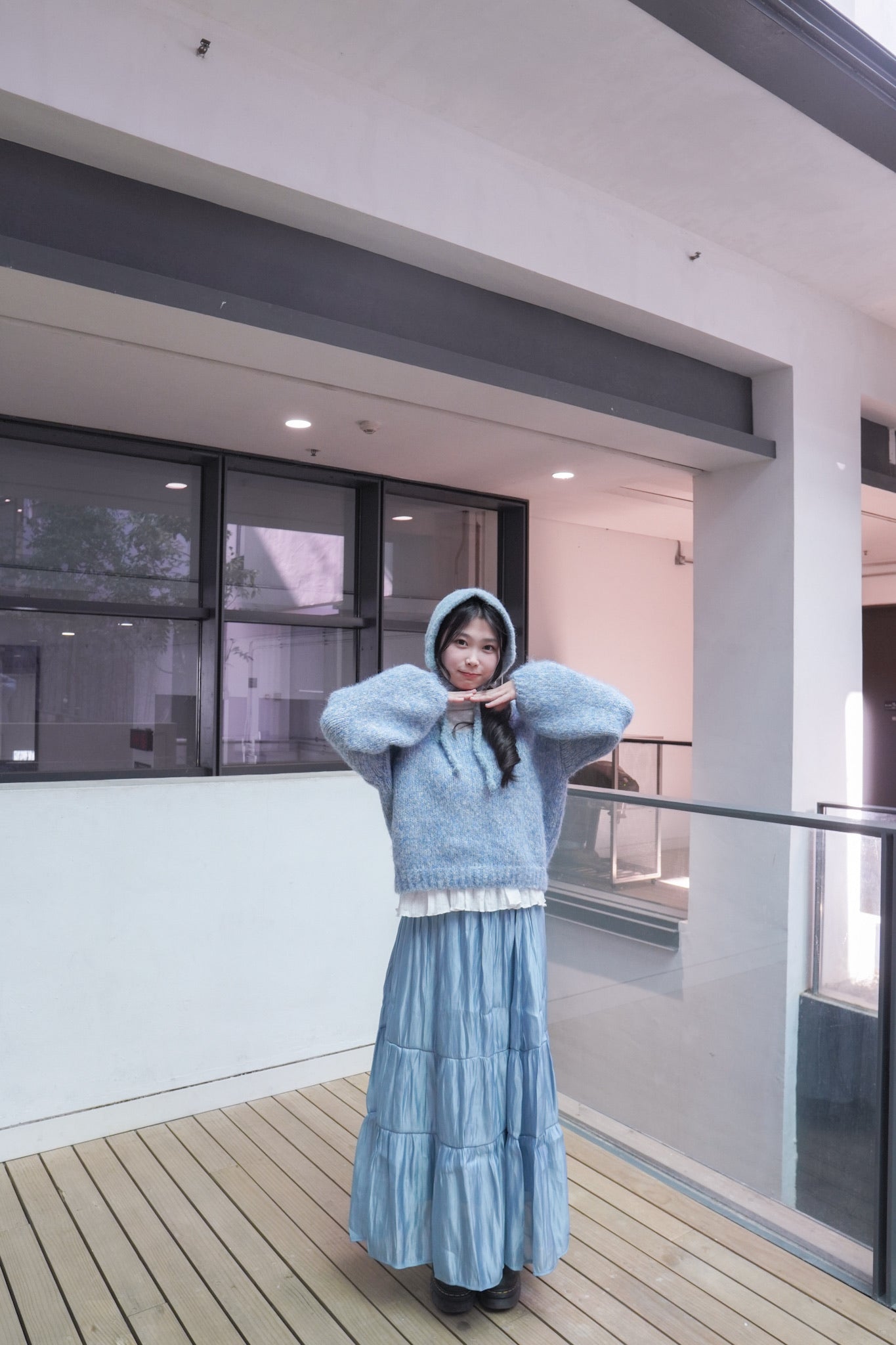 <現貨> 棉花糖BlingBling拼接半身長裙