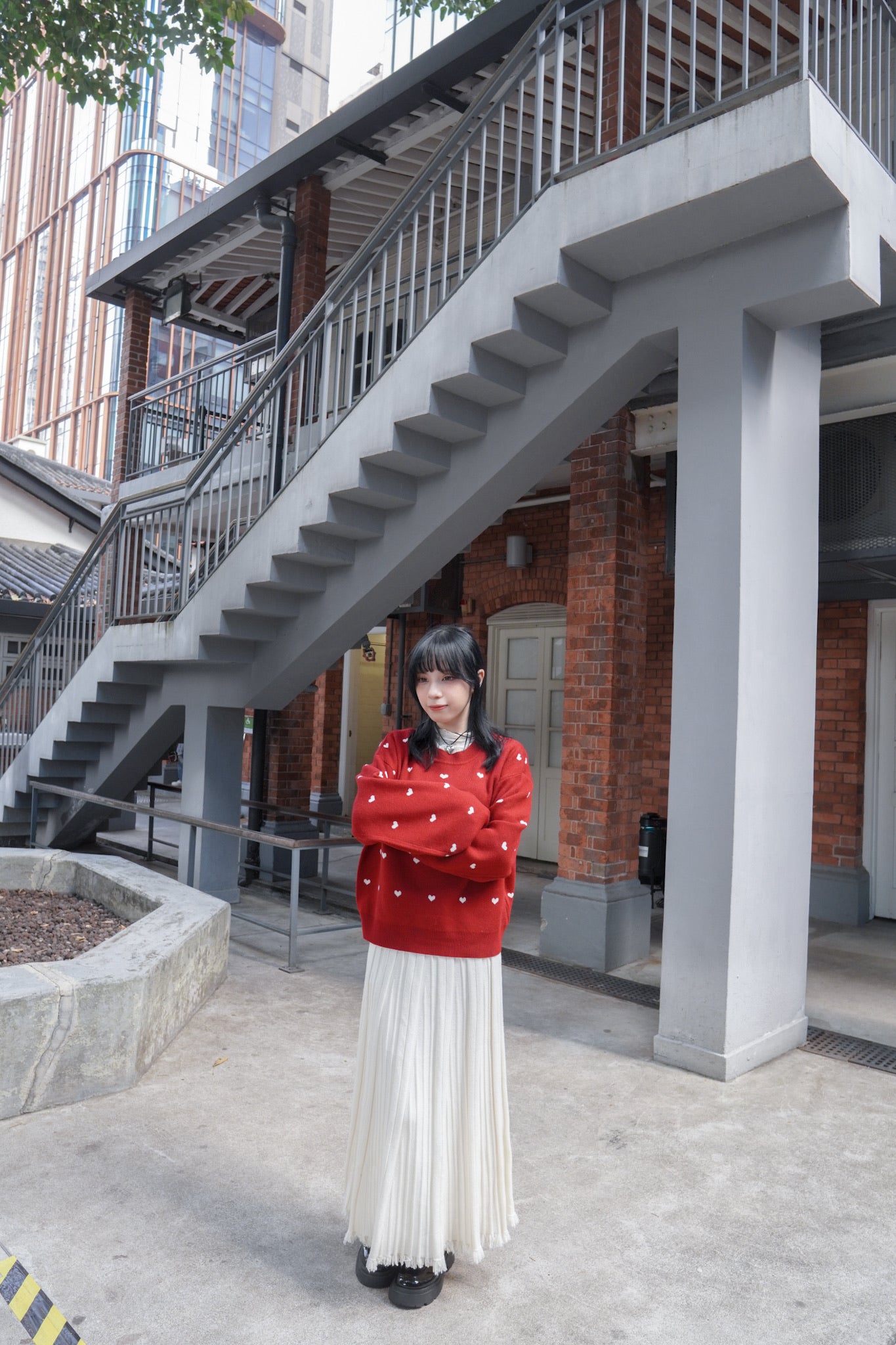 <預訂> 自家製 褶皺透明Ruffle邊立體花花高領內搭打底上衣｜兩色入