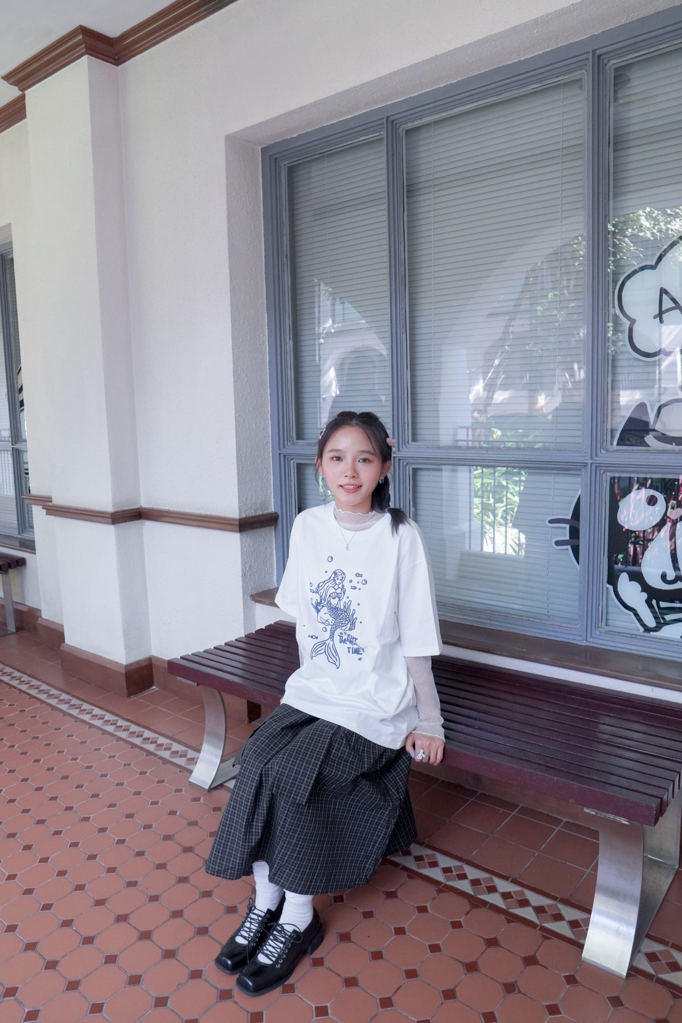 <現貨> 四季也OK！圓點薄紗蕾絲長袖打底內搭｜四色入