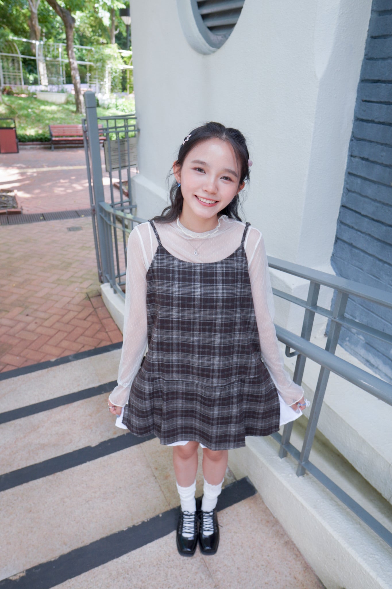 <現貨> 自家製 高腰荷葉邊三層蛋糕短裙