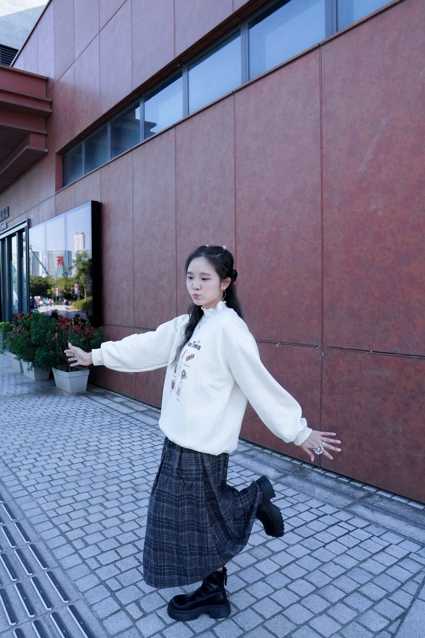 <現貨> 冬日感滿滿！韓系Coffee Shop長袖衛衣｜兩色入