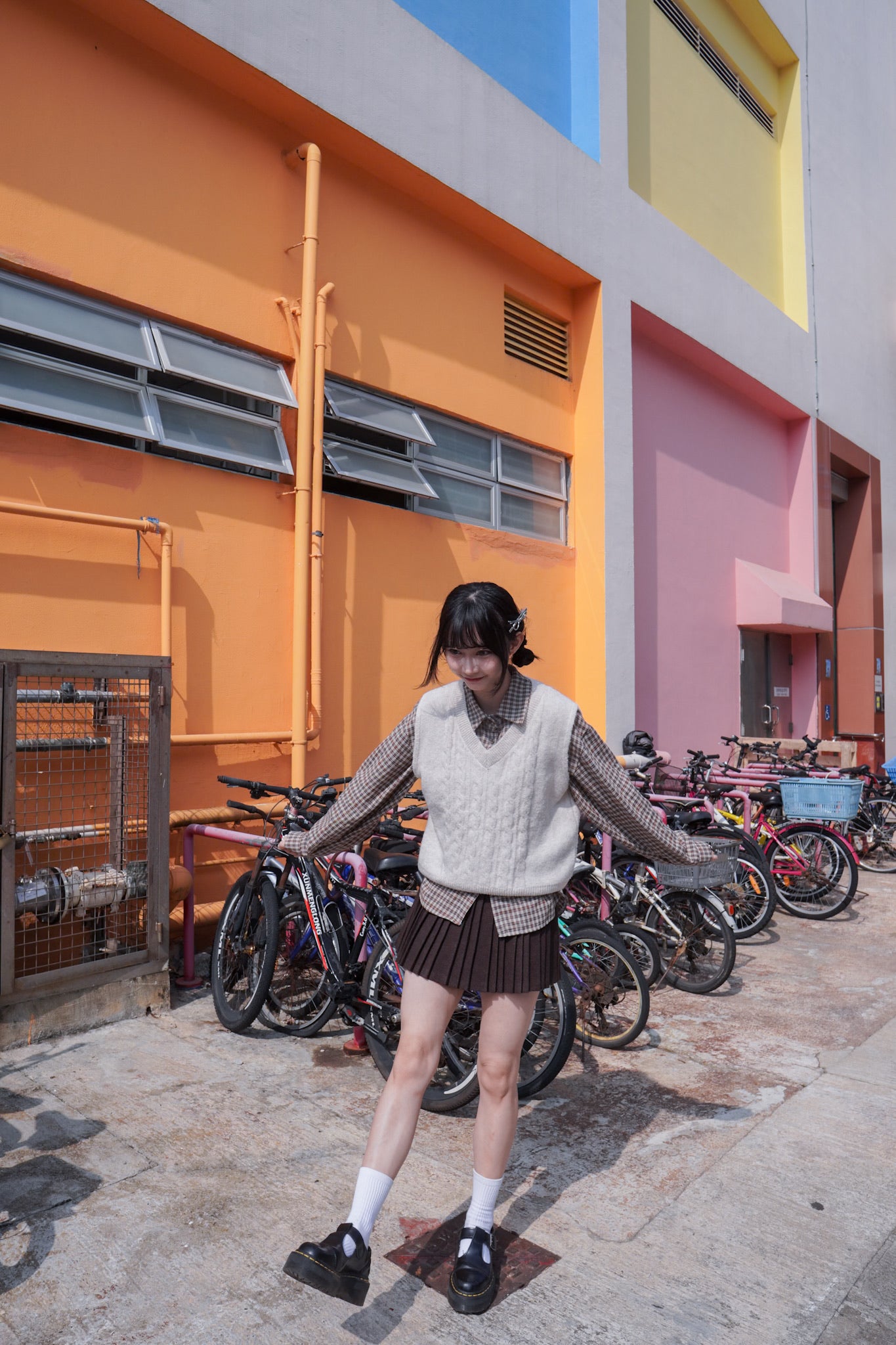 <現貨> v領麻花針織馬甲背心｜兩色入