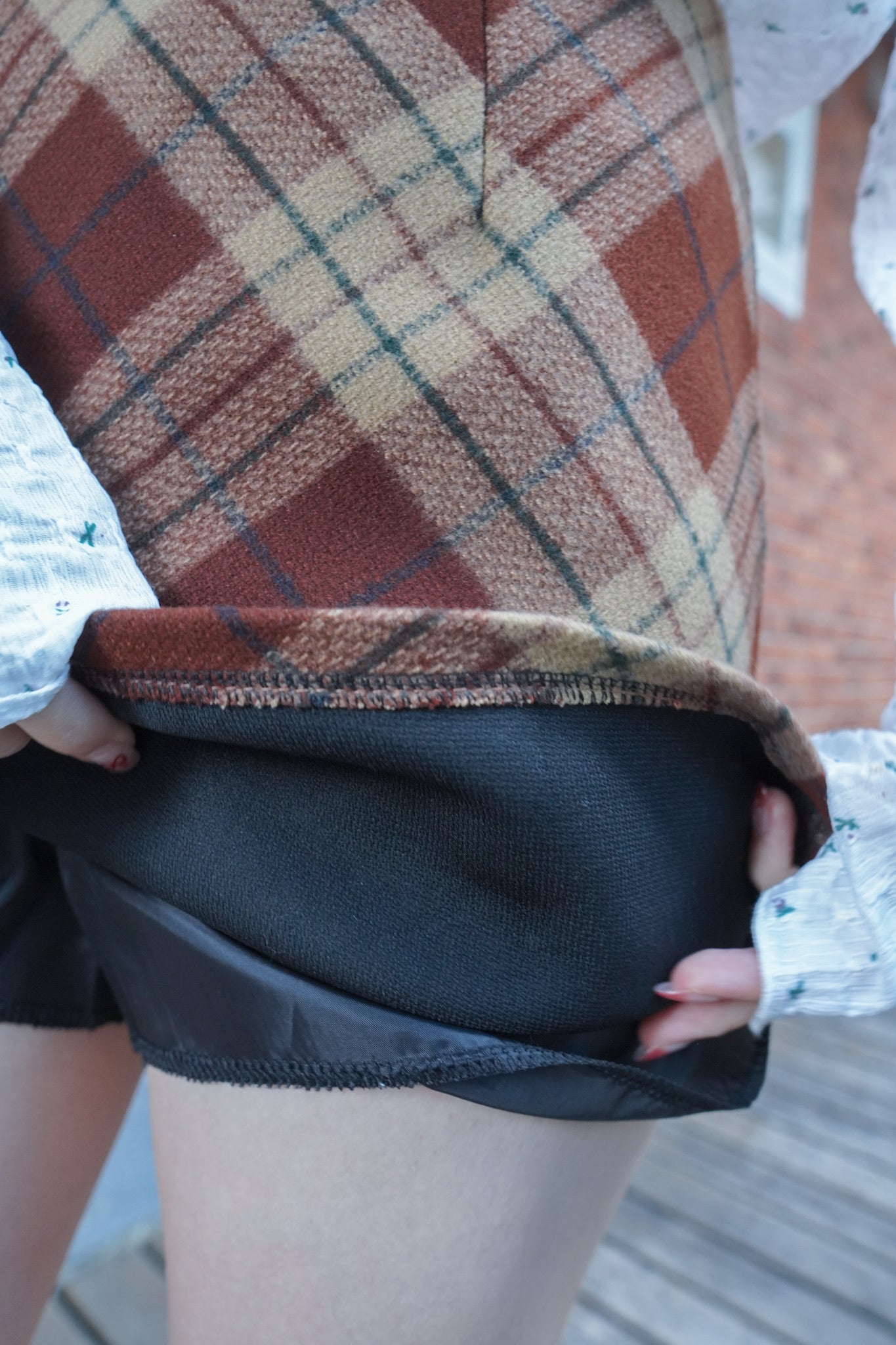 <預訂> 自家製 聖誕必入🎄高腰格紋A字半身短裙