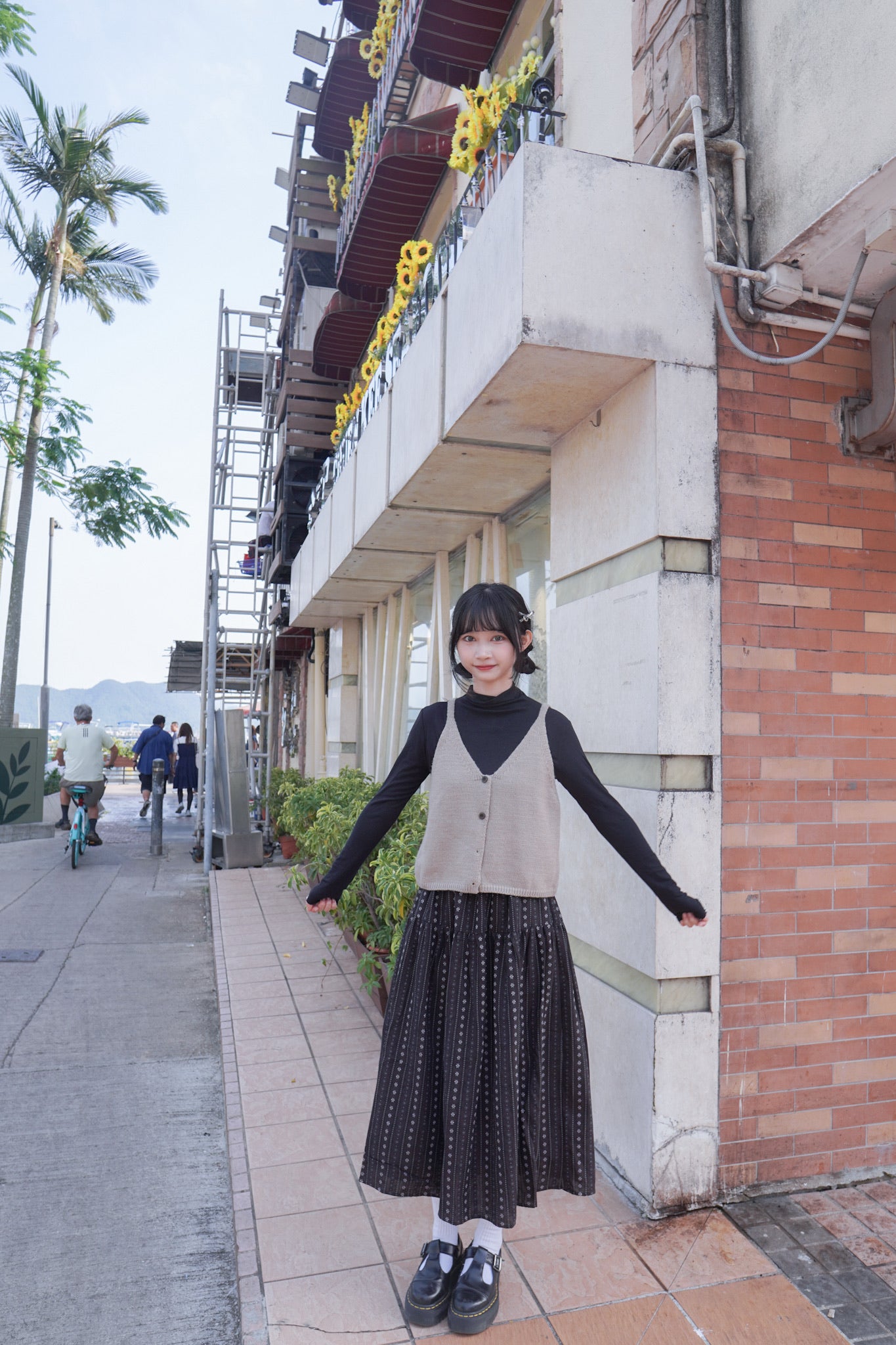 <現貨> 簡約針織v領鈕扣馬甲背心｜兩色入