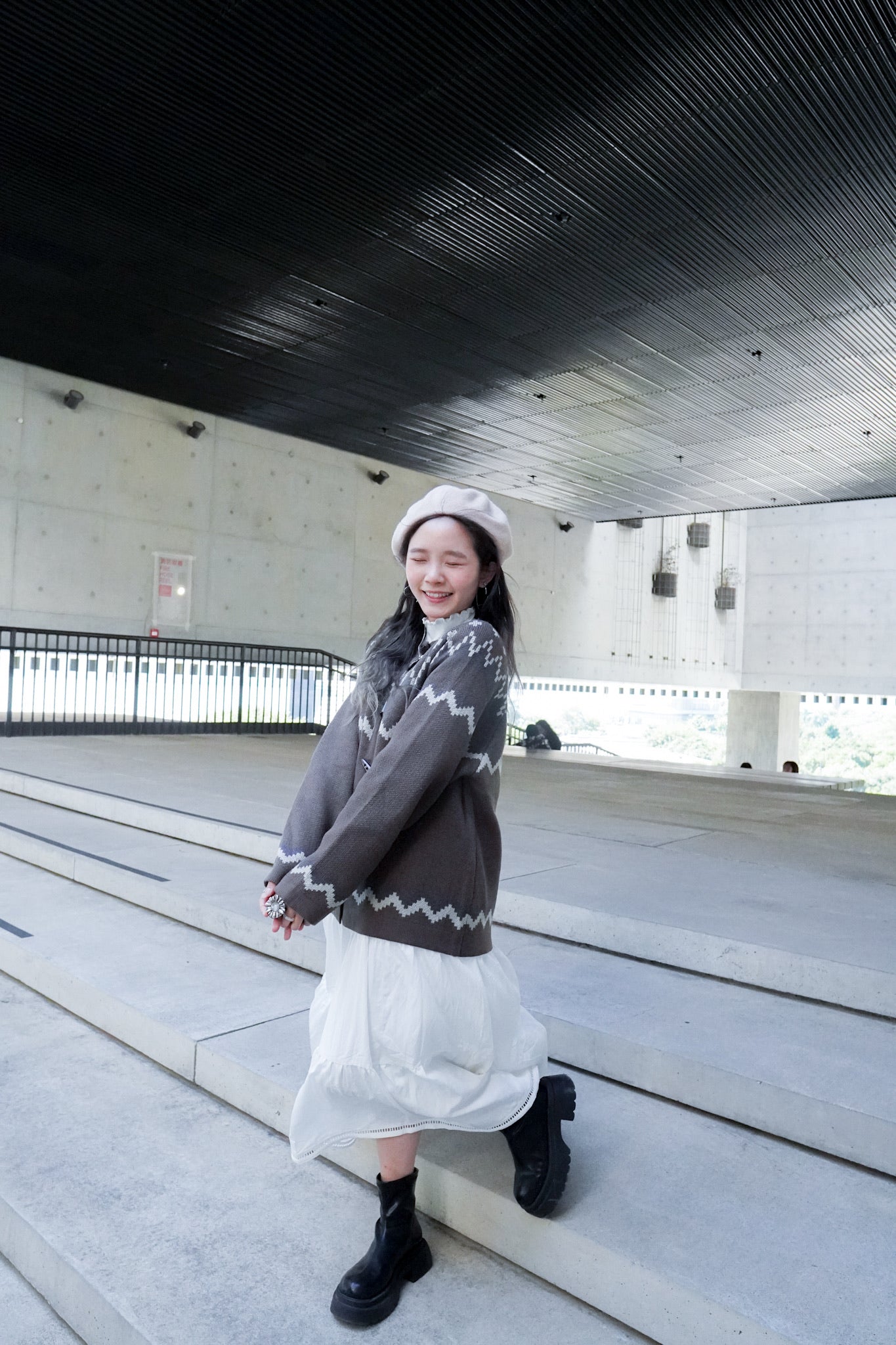 <預訂> 自家製 自留款♡ 奶白蛋糕半身長裙