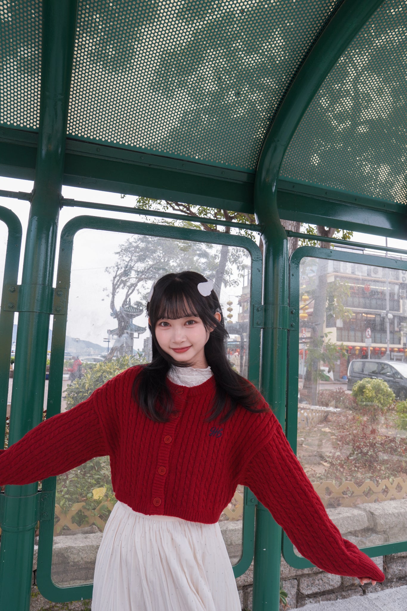 <現貨> 新年限定🧧🍊Logo刺繡絞花針織開胸長袖外套