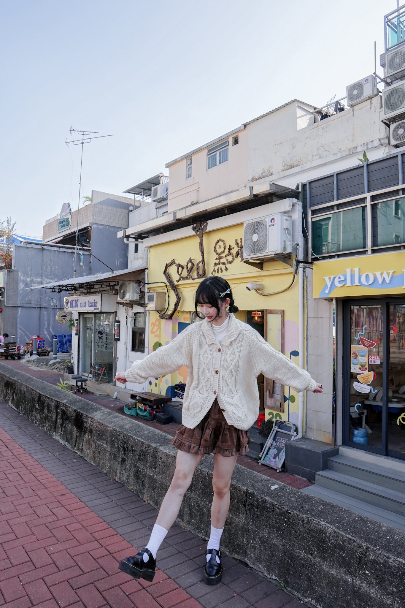 <現貨> 學園風UP♡ 粗針織麻花外套