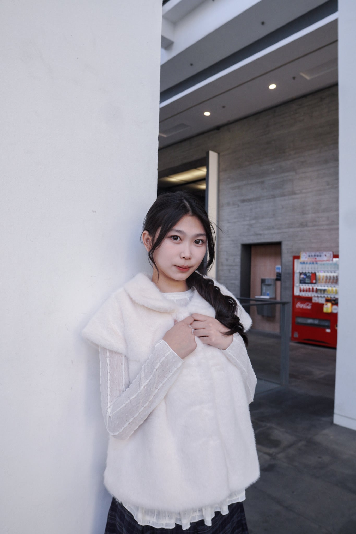 <現貨> 暗花傘型圓領條紋打底上衣