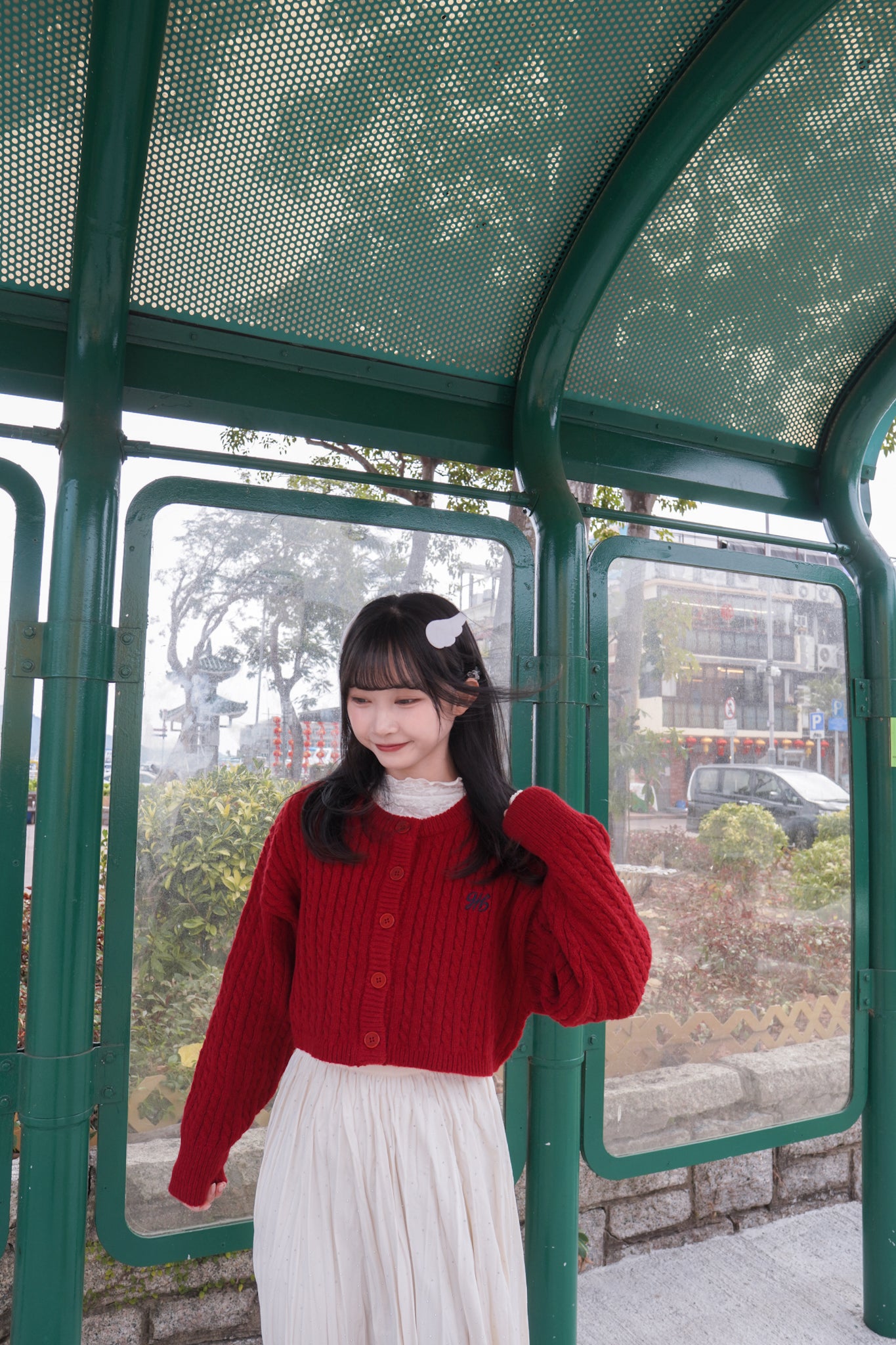 <現貨> 新年限定🧧🍊Logo刺繡絞花針織開胸長袖外套