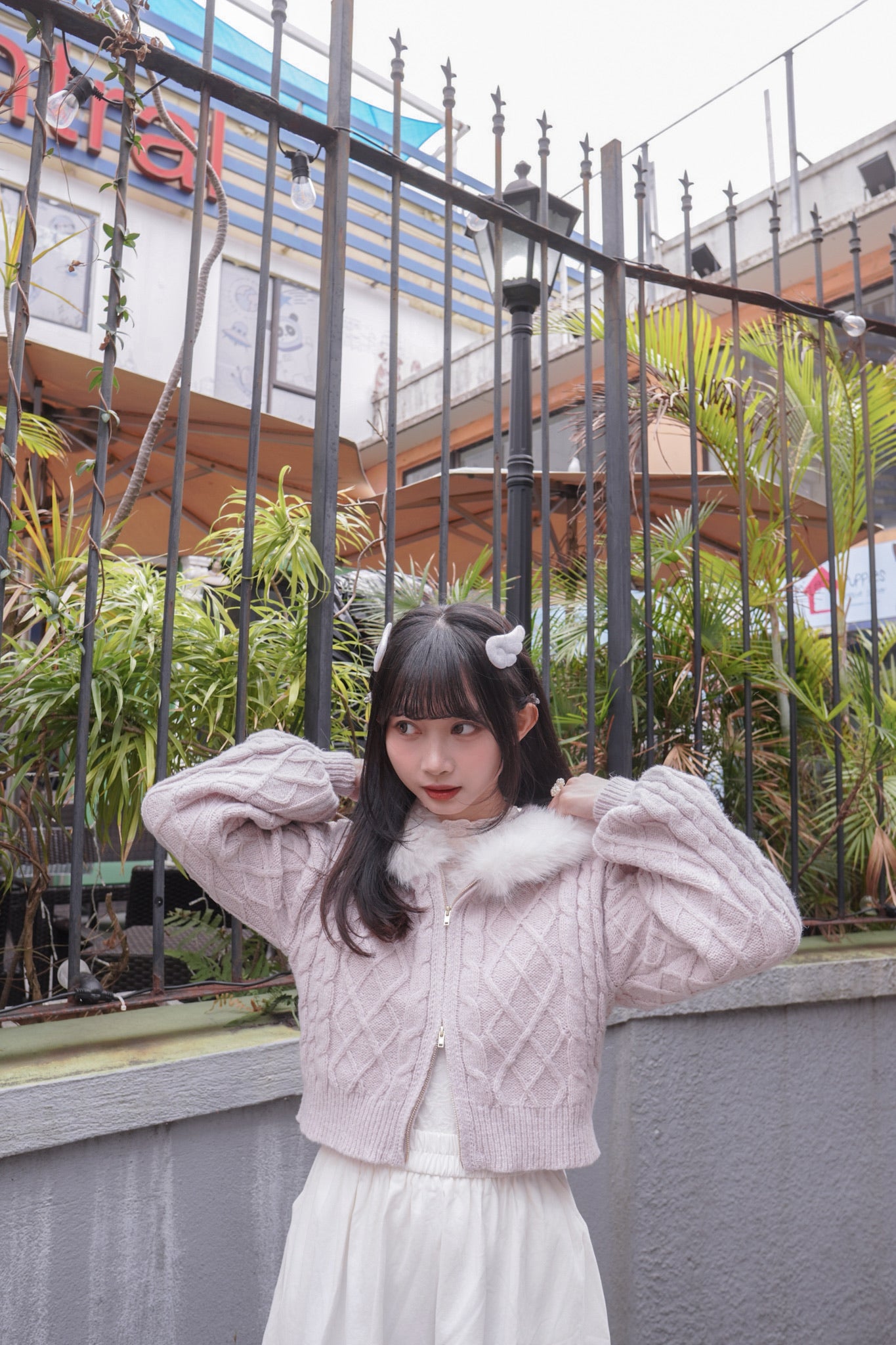 <現貨> 毛絨連帽麻花針織保暖外套 | 五色入