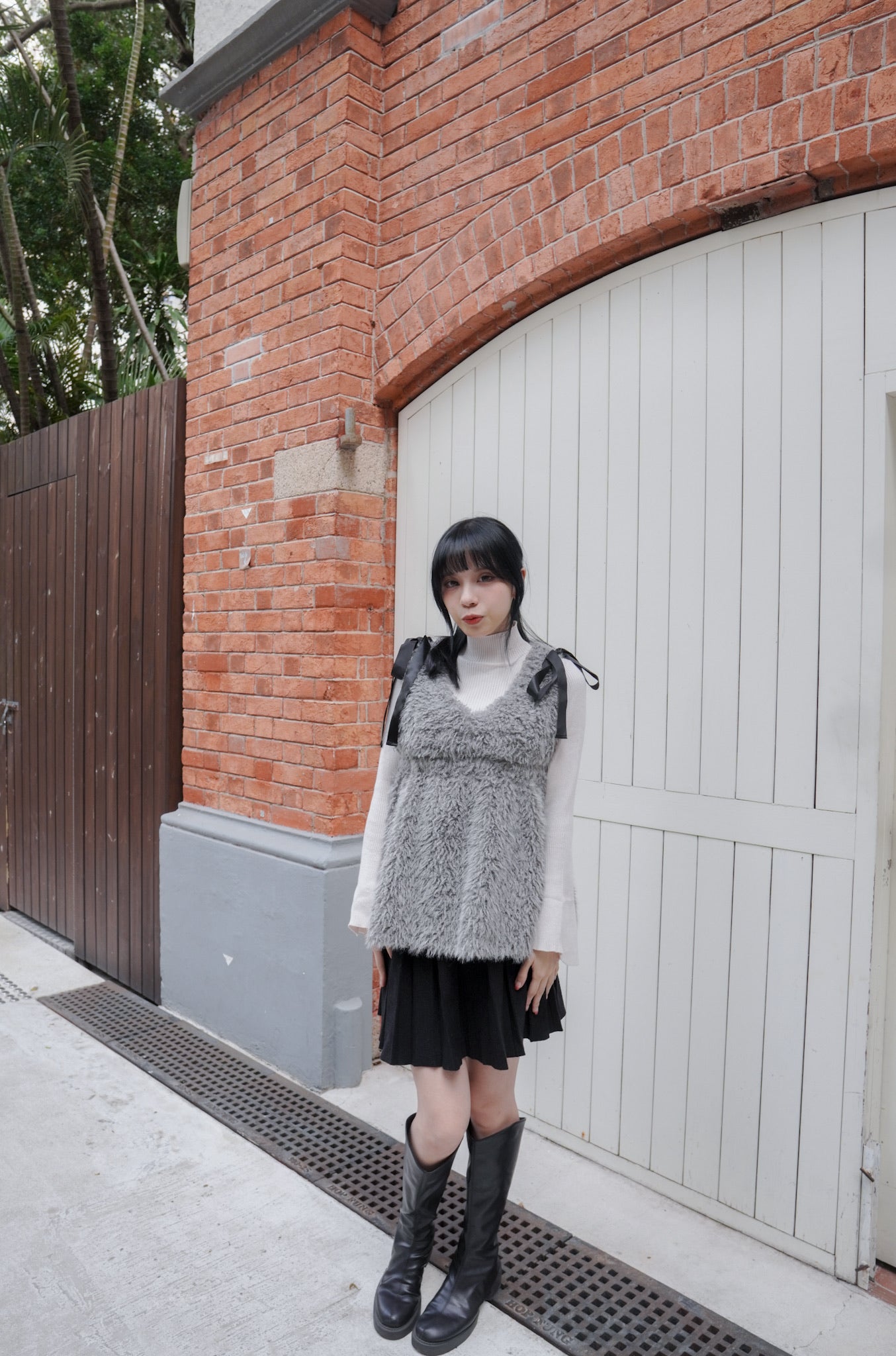 <現貨> 自家製 彈性針織百褶半身短裙