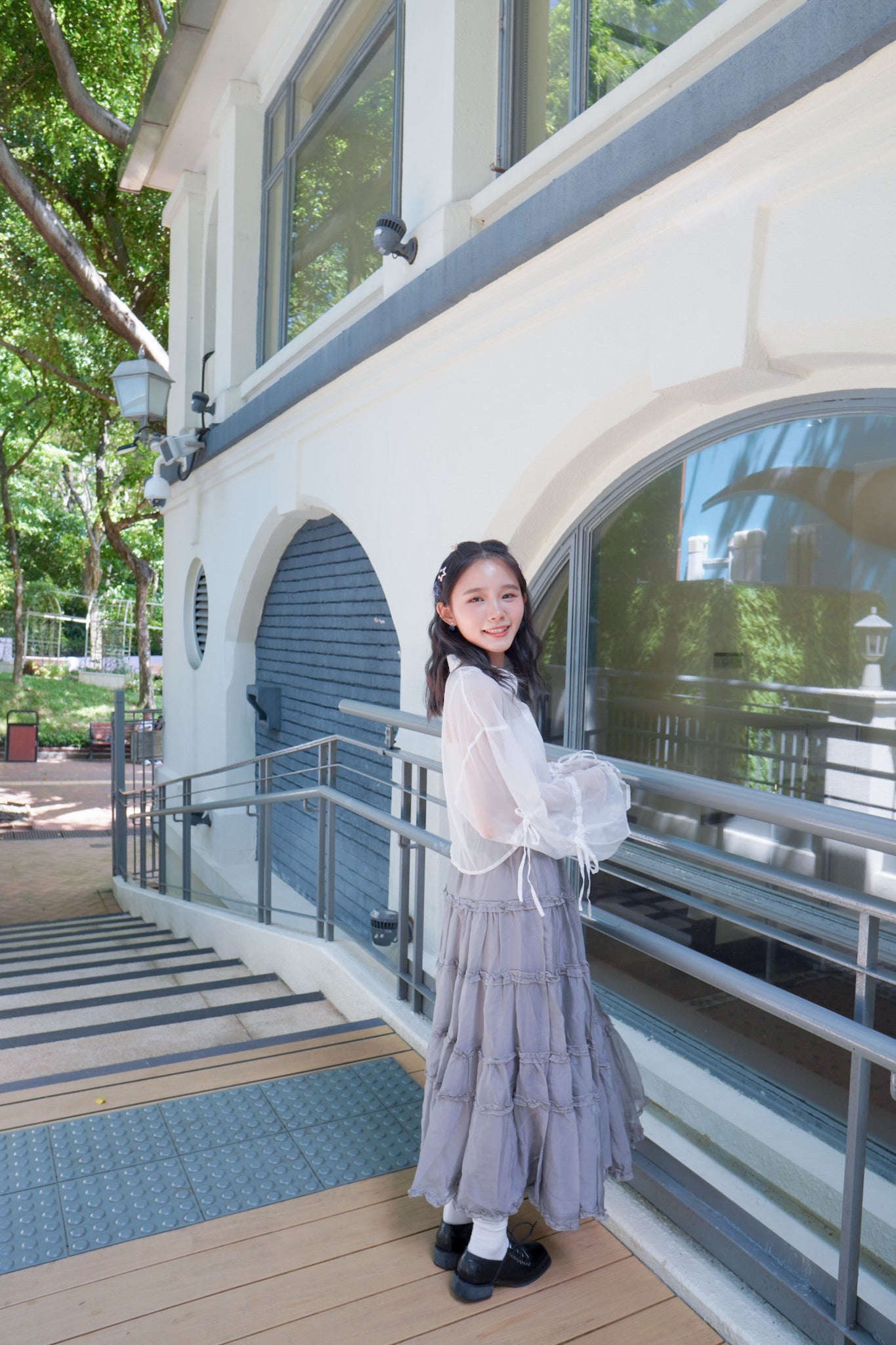 <現貨> 自家製 復古層層薄紗半身長裙