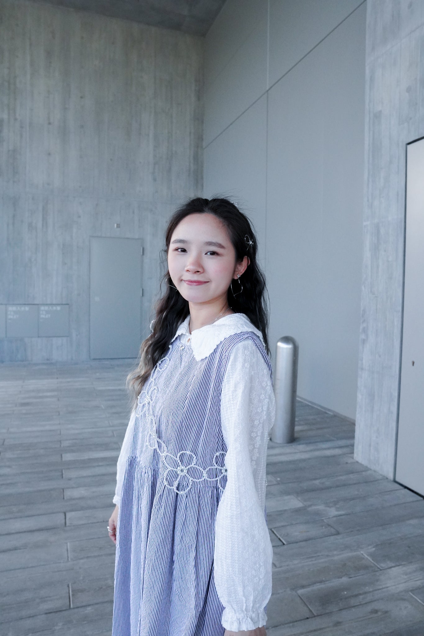 <預訂> 自家製 新款寬鬆蕾絲娃娃領長袖Ops
