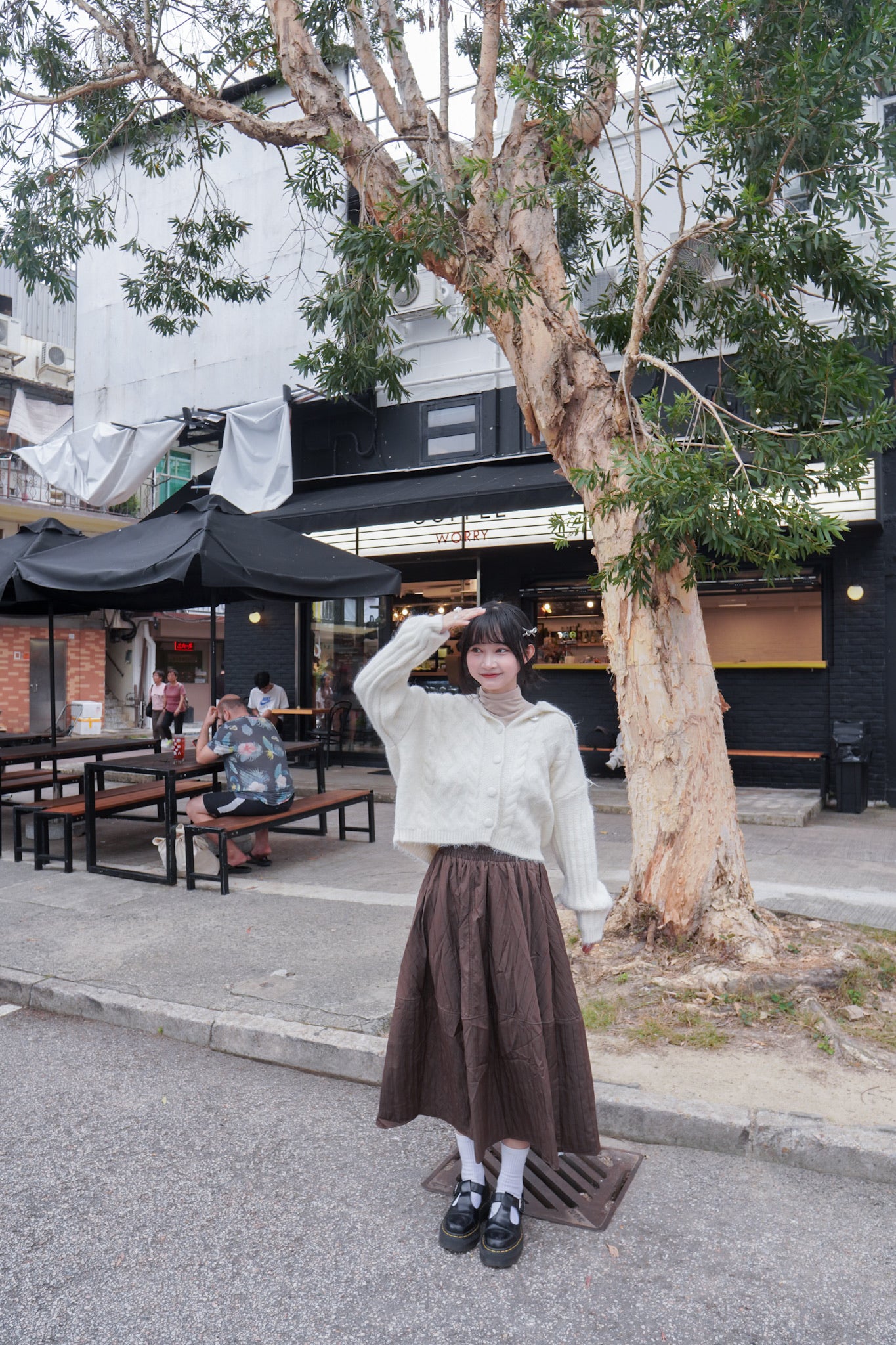 <現貨> 自家製 秋冬專屬! 肌理感口袋半身長裙｜兩色入