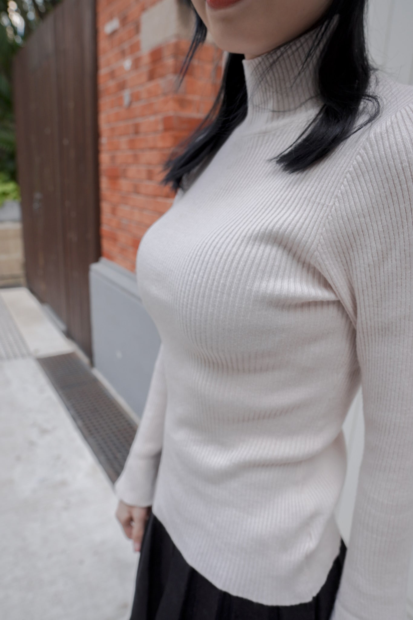 <現貨> 高領喇叭袖羅紋針織上衣｜四色入