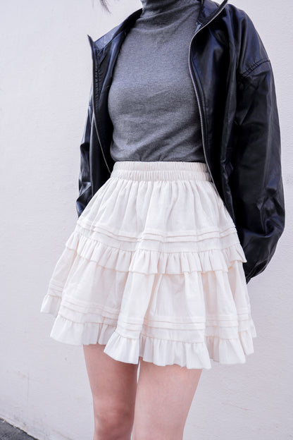 <現貨> 秋冬專屬♡ 絲絨蛋糕短裙 | 兩色入