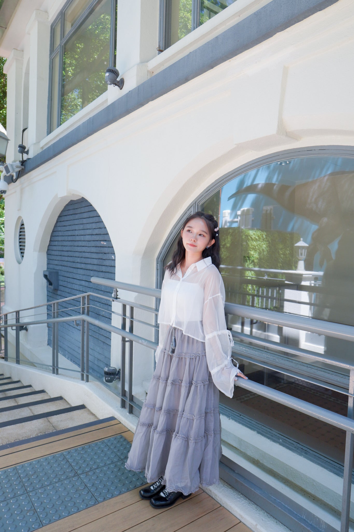 <現貨> 自家製 復古層層薄紗半身長裙