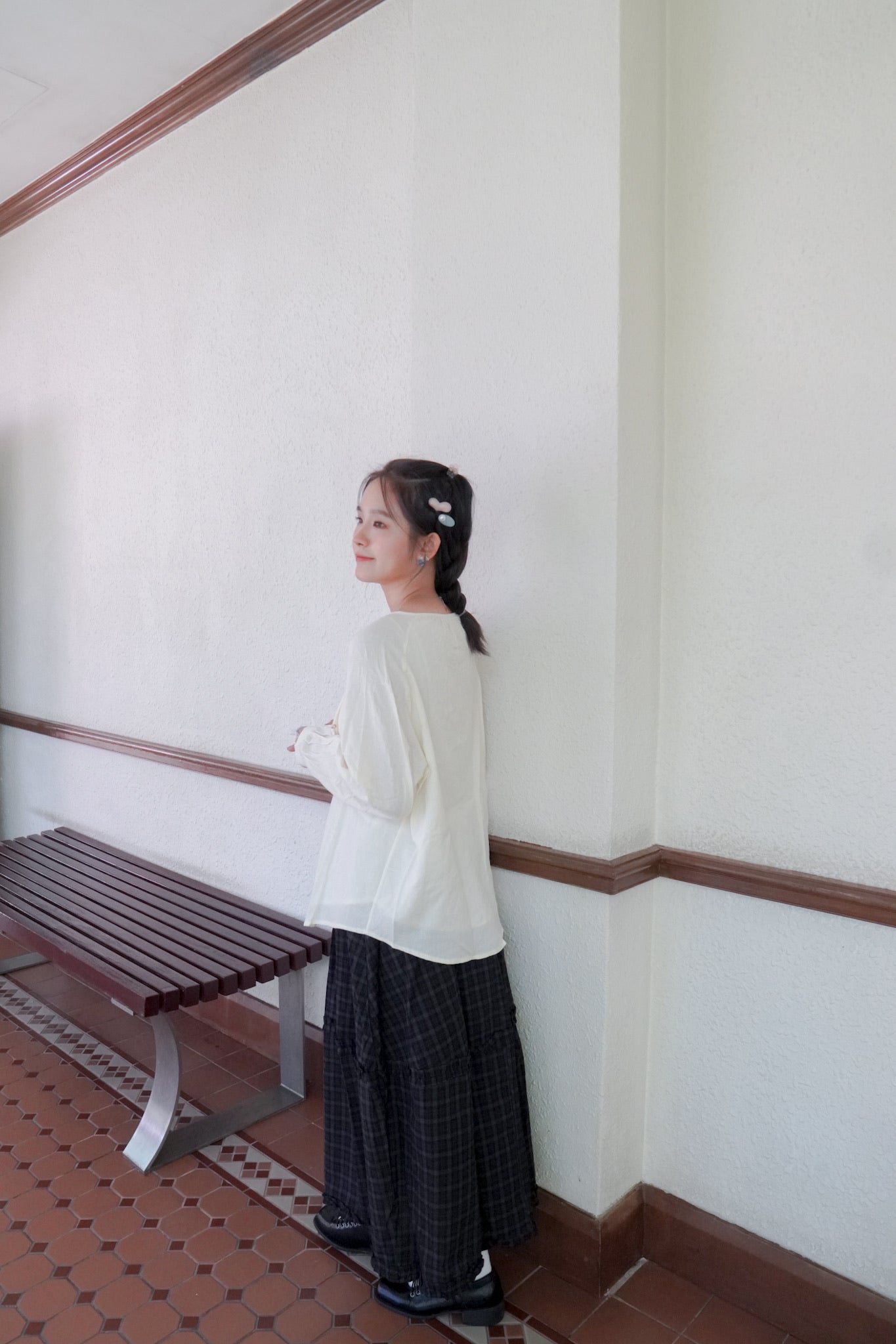 <預訂> 自家製 肌理紋鈕扣長袖裇衫