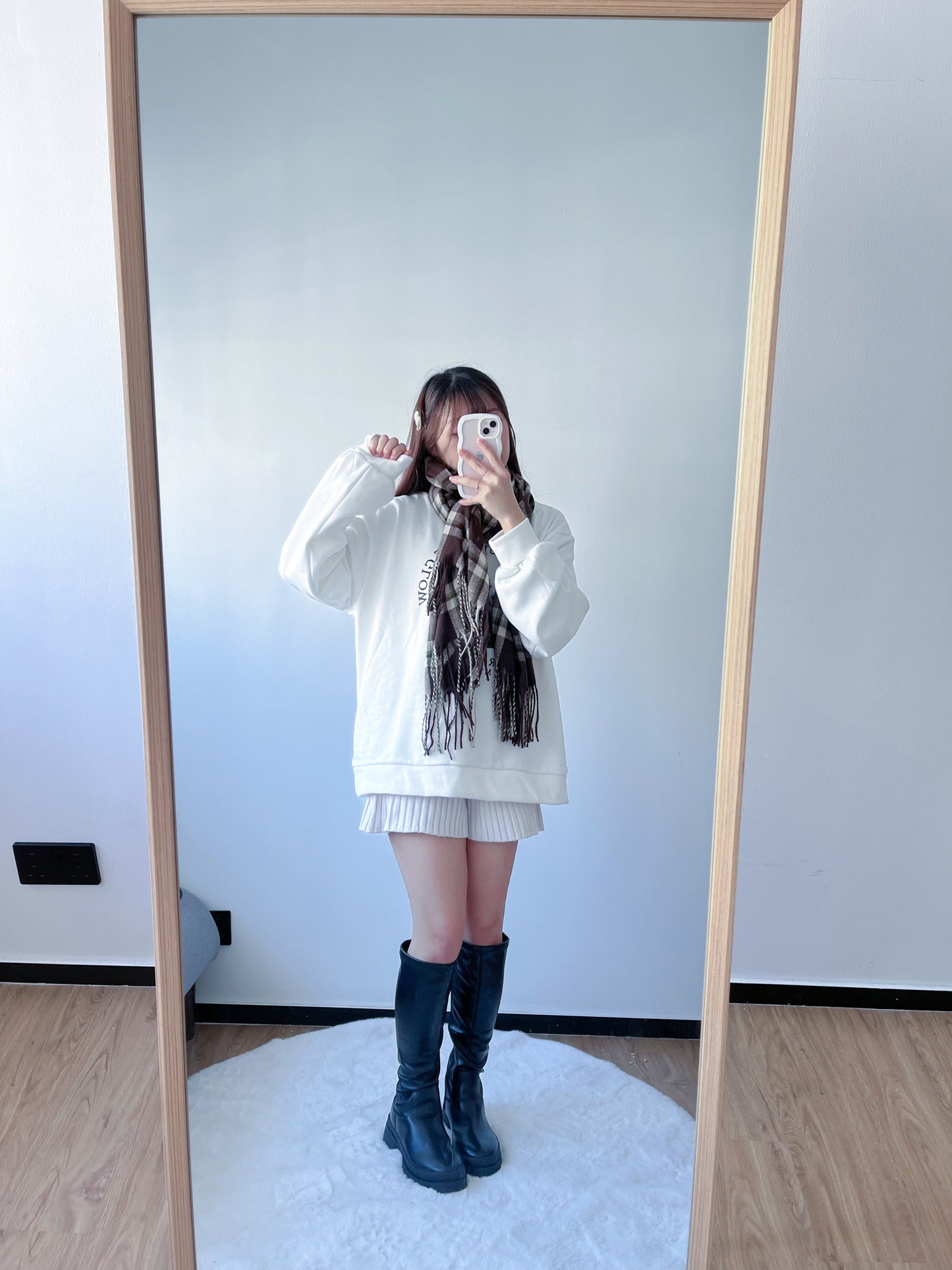 <預訂> 暖笠笠可愛小貓圖案拉絨毛衛衣｜兩色入