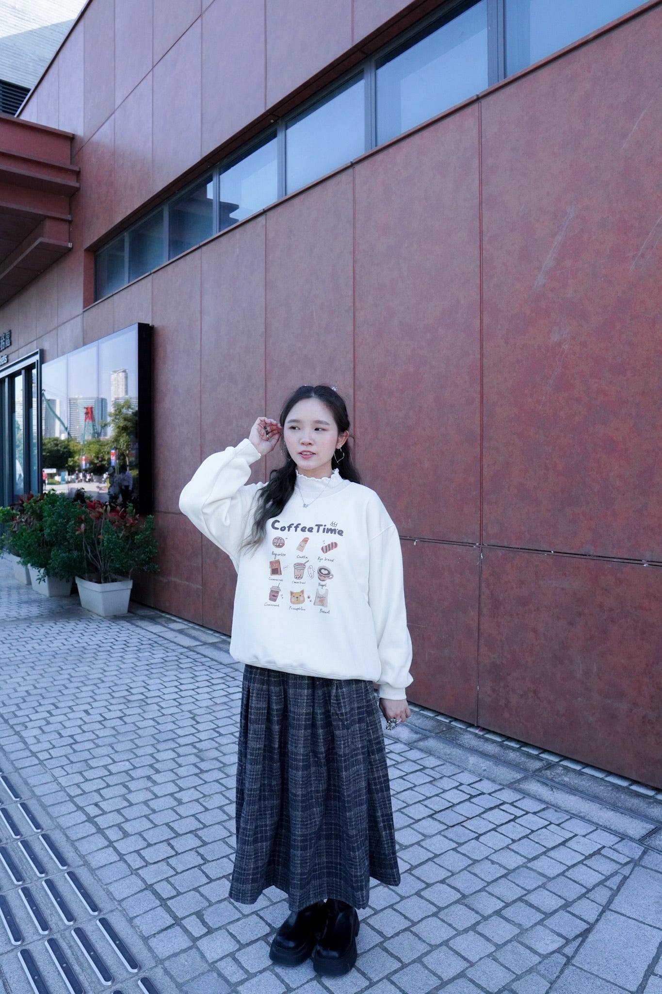 <現貨> 冬日感滿滿！韓系Coffee Shop長袖衛衣｜兩色入