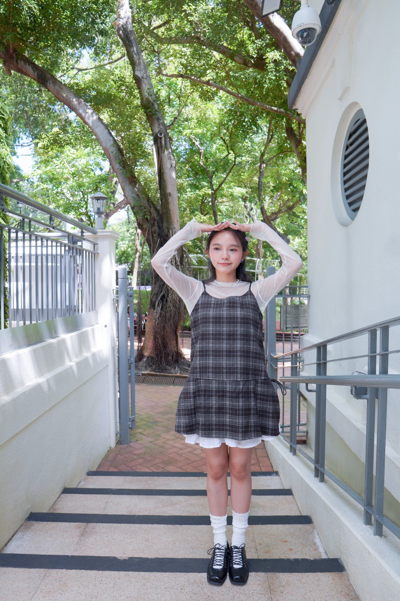 <現貨> 自家製 高腰荷葉邊三層蛋糕短裙