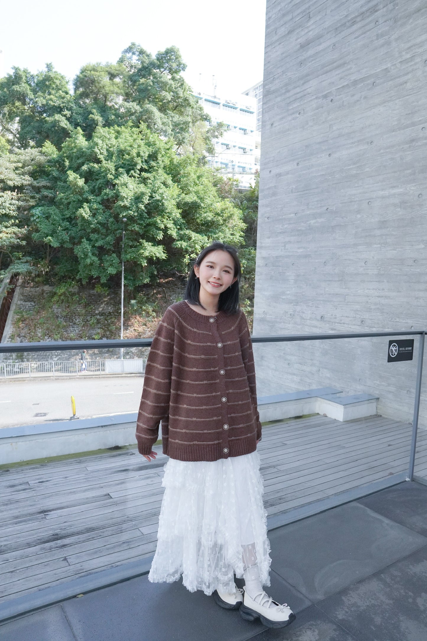 <預訂> 自家製 不規則蕾絲拼接蛋糕半身長裙