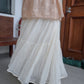 <現貨> 自家製 飄逸感大讚！復古兩層紗質皺褶秋冬A字長裙